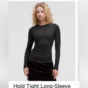 Lululemon Hold Tight Long-Sleeve Black Top